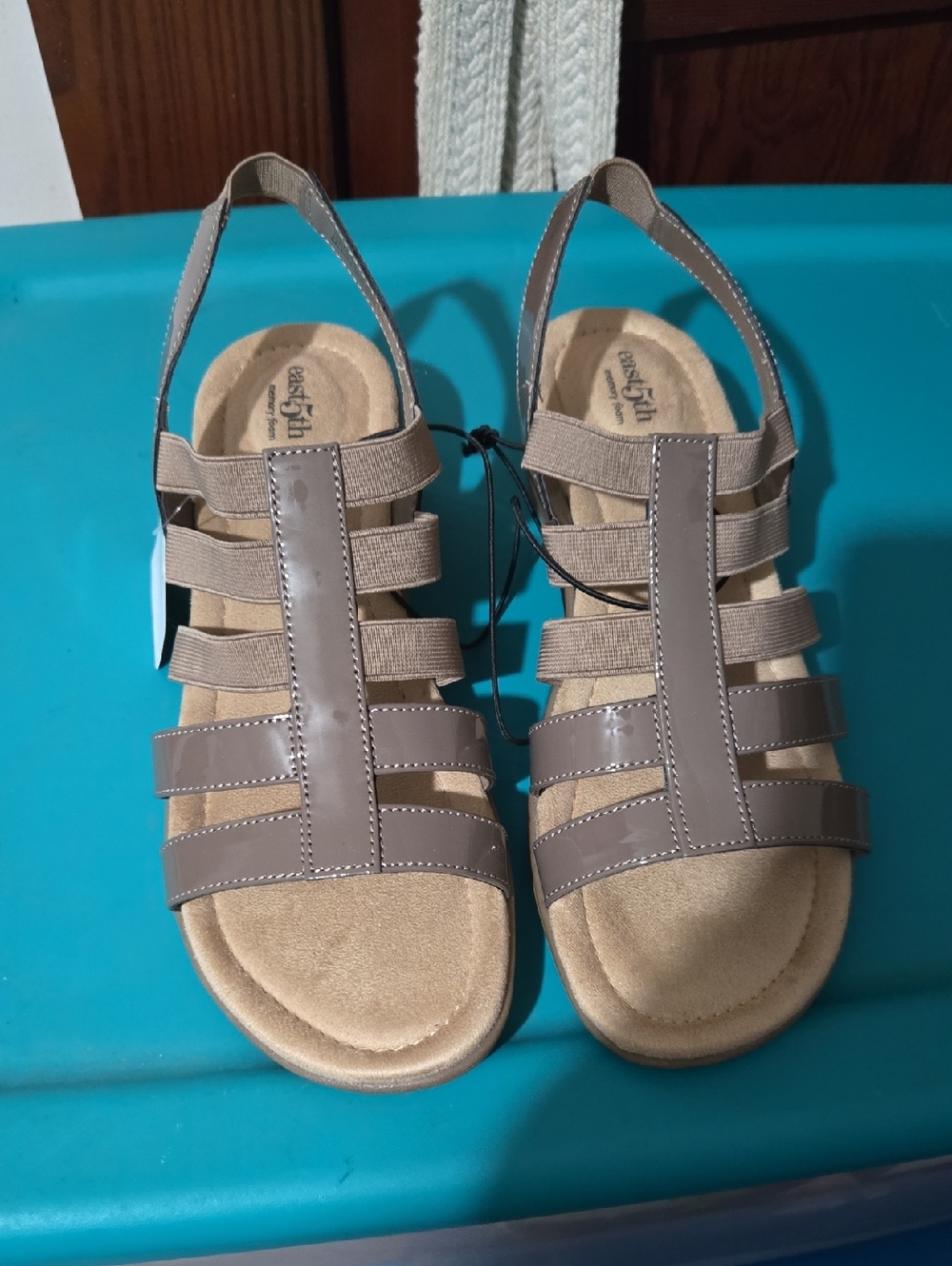 East 5th Taupe Multi-Strap Slingback Sandals